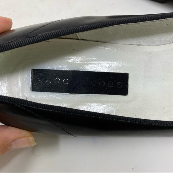 Marc Jacobs black pointy toe leather flats 8.5 A7 - Picture 3 of 9